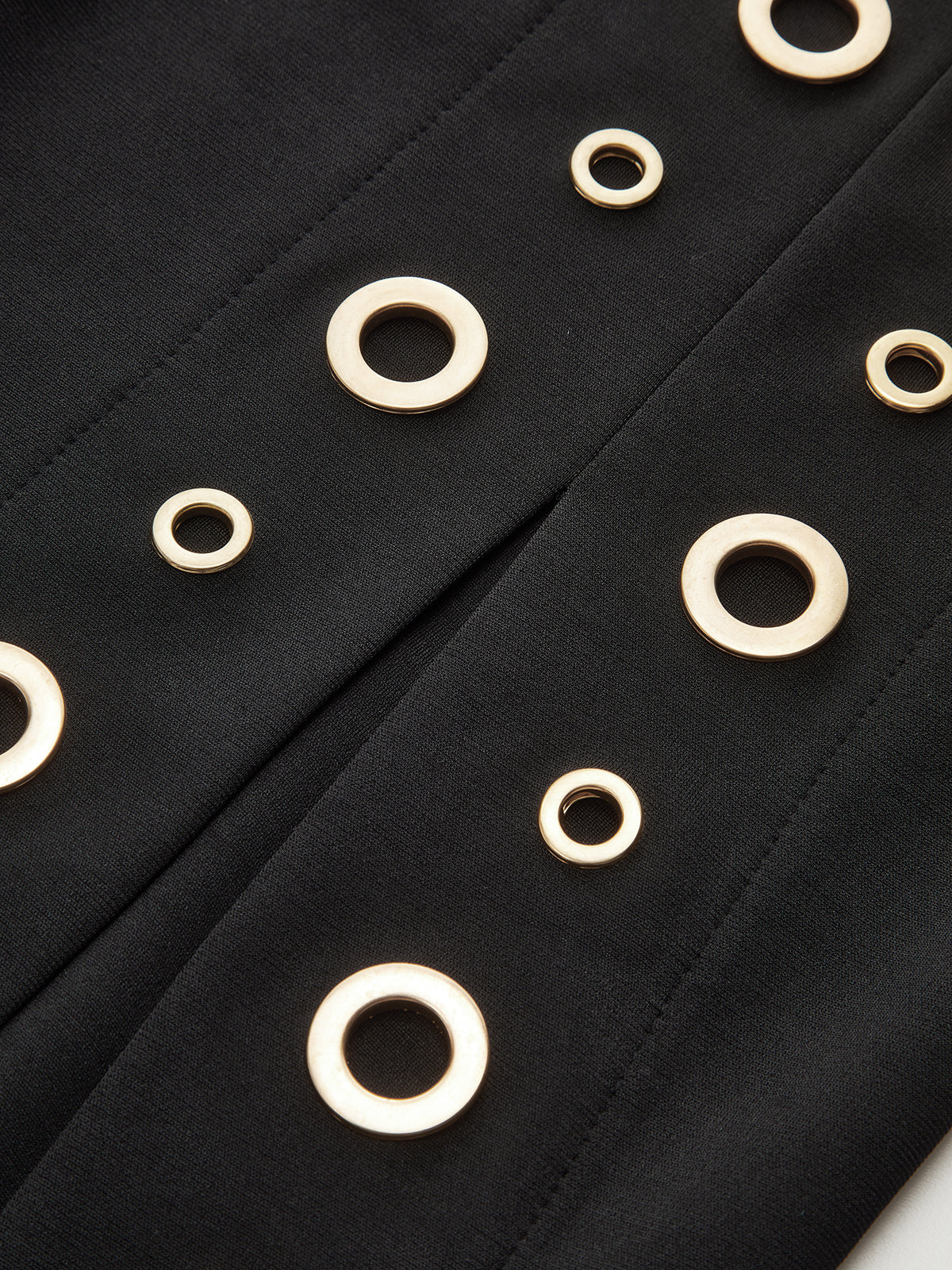 Grommet Detail Sweetheart Neck Midi Dress - Image 4