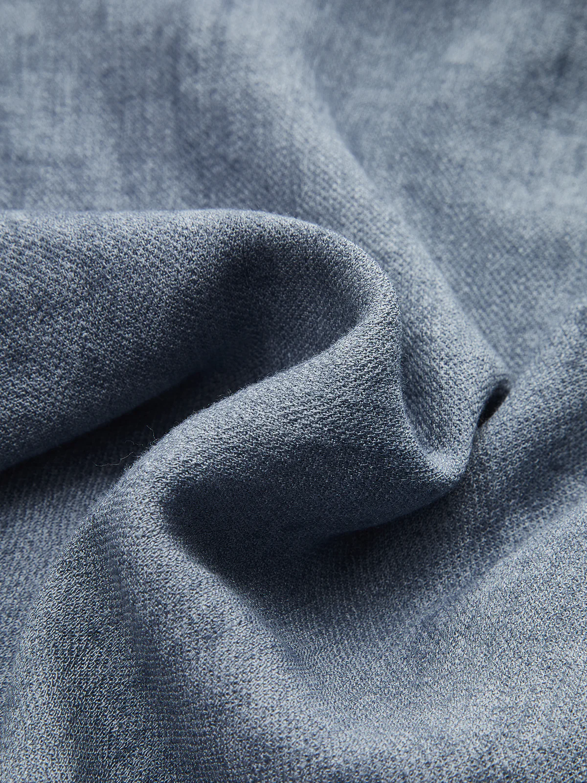 Ruffled Placket Bell Cuff Denim Shirt - Image 3