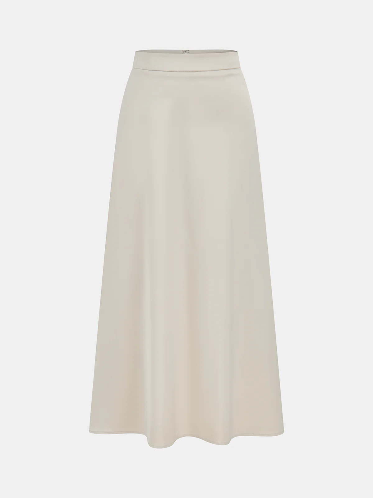 Satin Asymmetric Ruched Top & Midi Skirt Set - Image 4