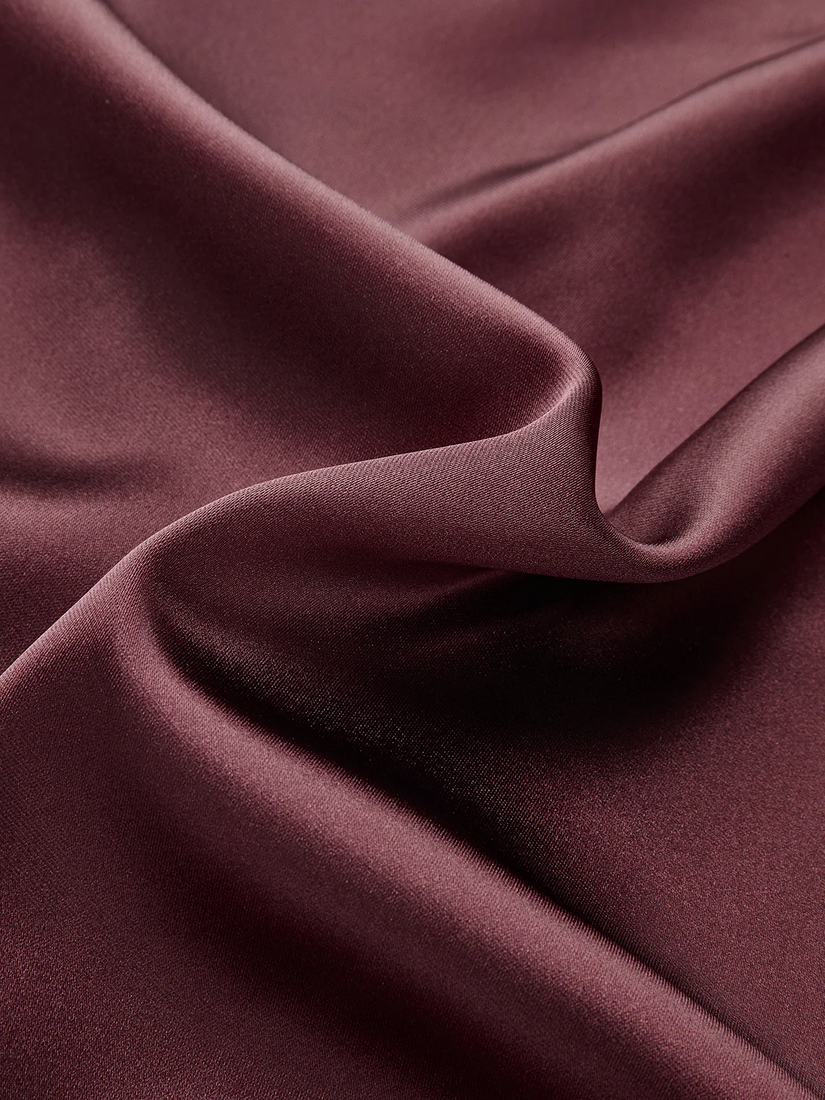 Satin Off-Shoulder Long Sleeve Ruched Dress - Image 3