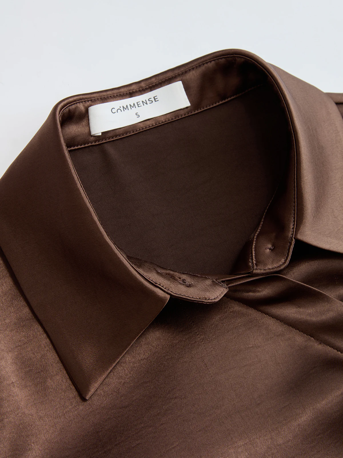 Satin Wrap-Collar Bodysuit Blouse - Image 5