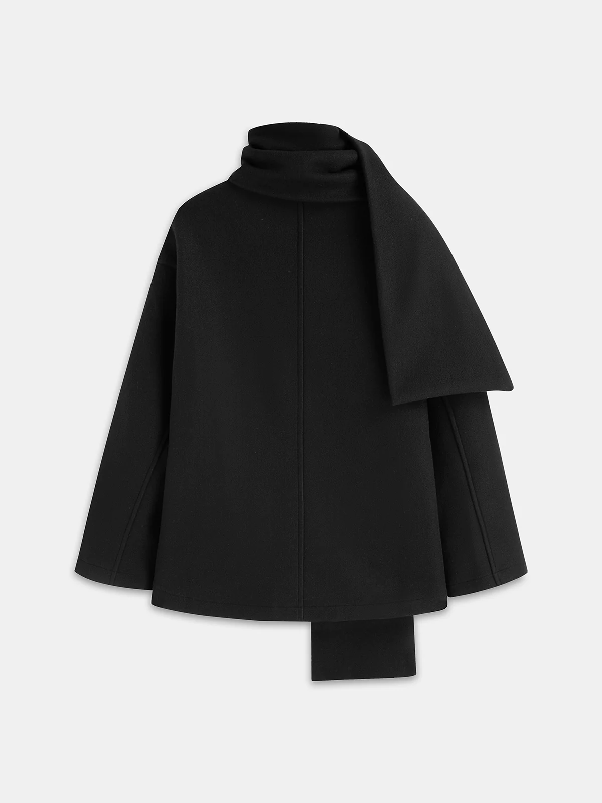 Scarf-Accented Wool Jacket - Image 2