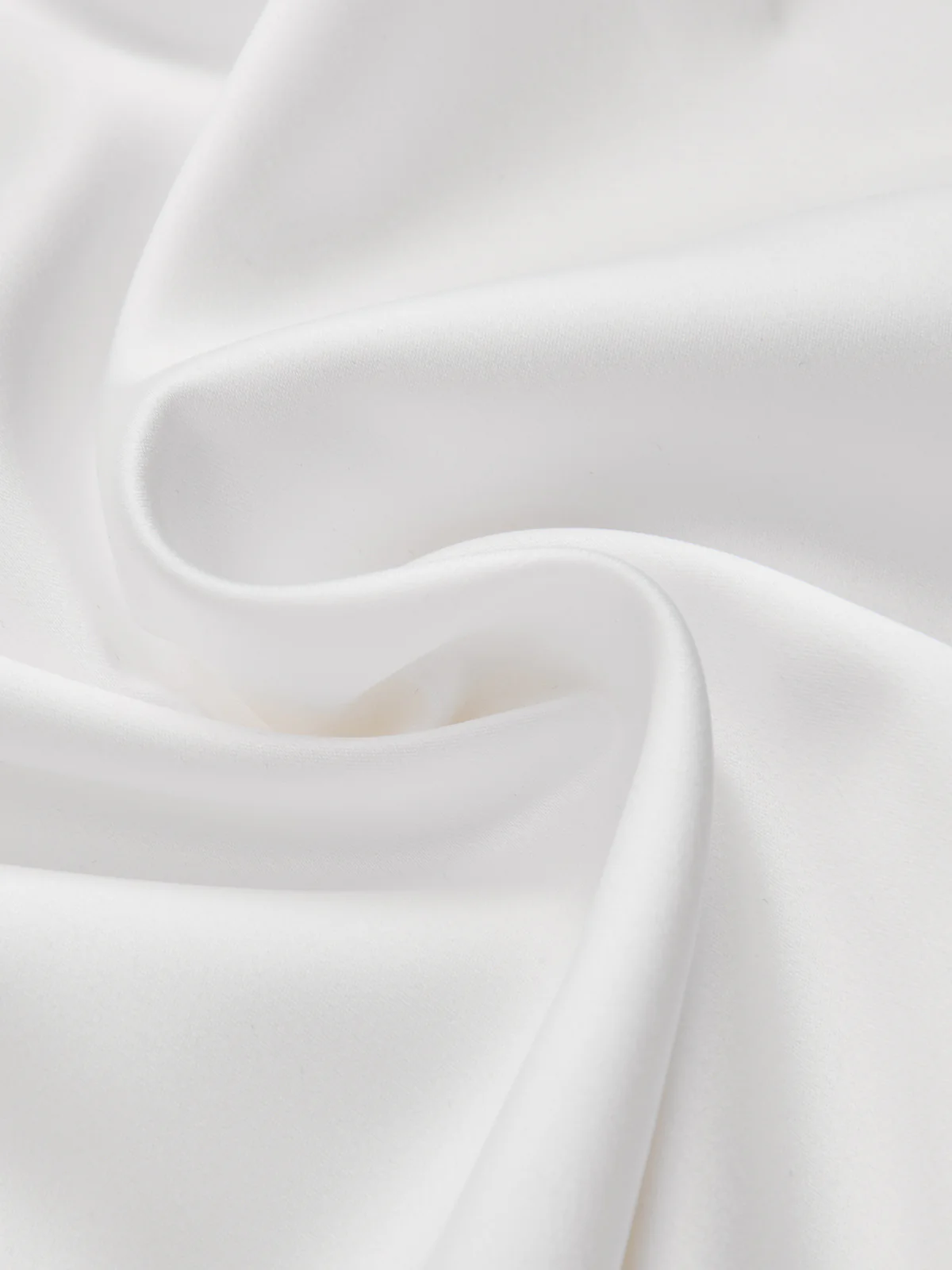 Semi-Sheer Satin Tie-Neck Long-Sleeve Blouse - Image 3