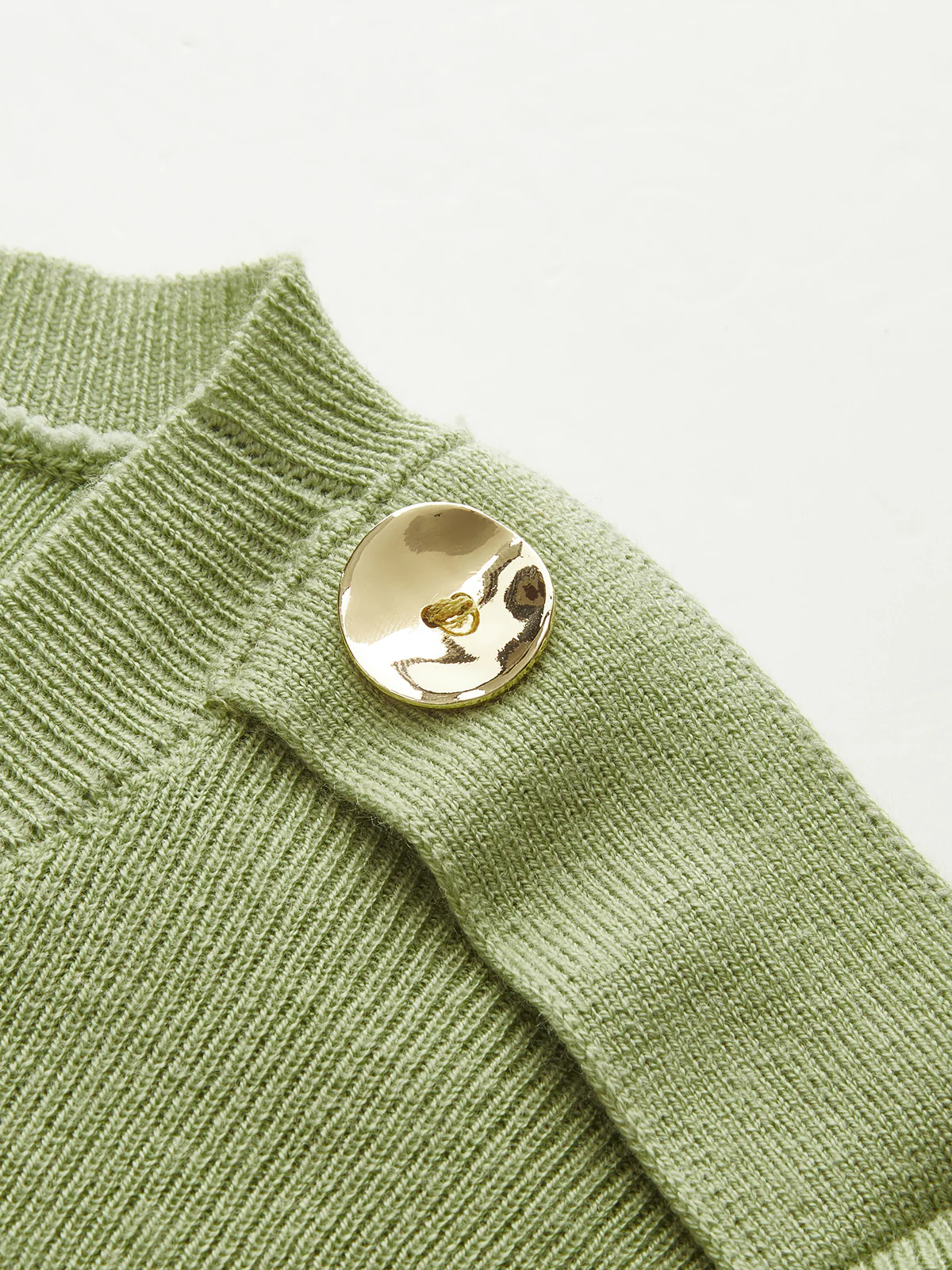 Shoulder Detail Wool-Blend Ribbed Long-Sleeve Top - Image 5