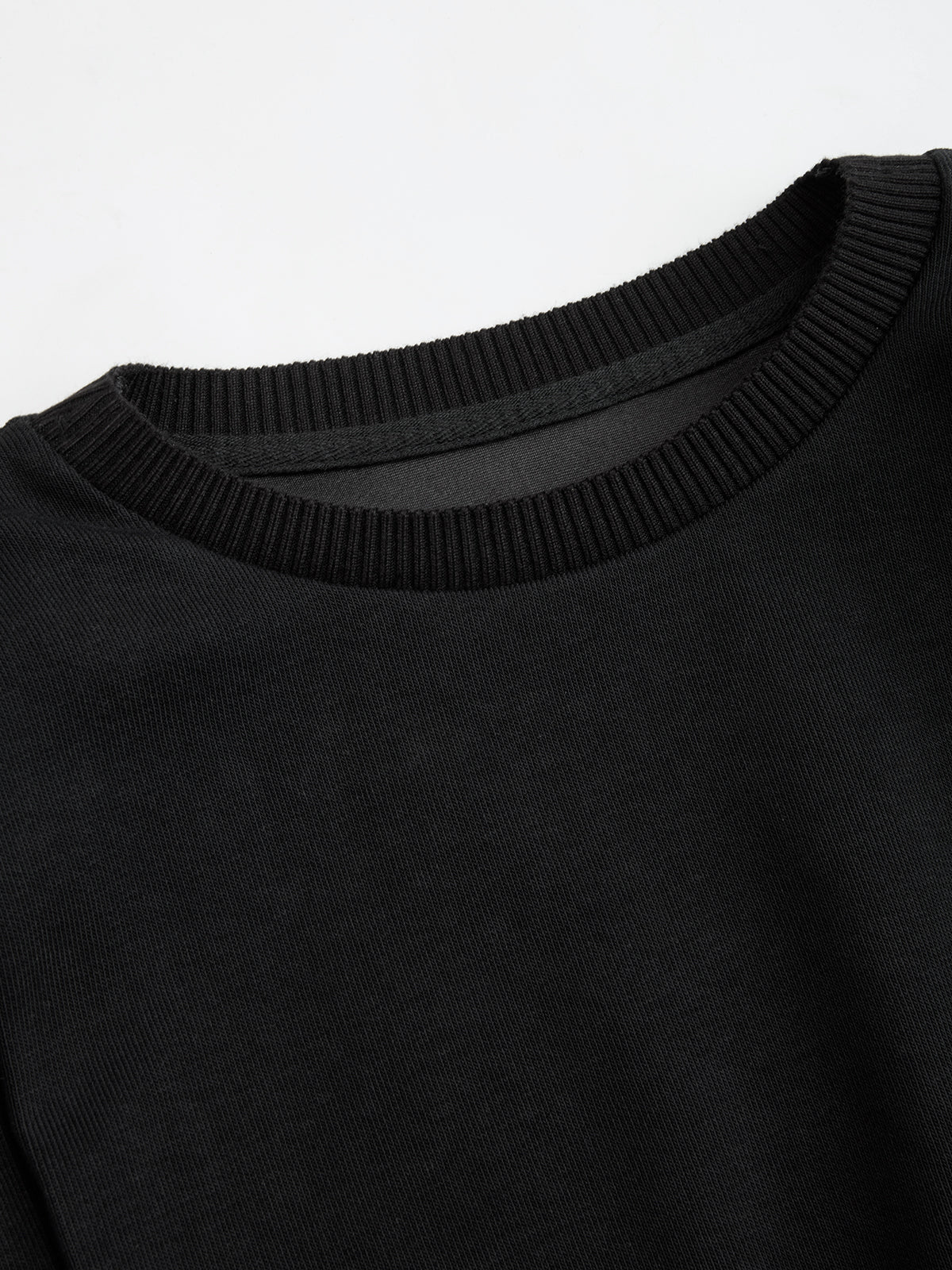 Shoulder-Padded Cinched Long-Sleeve Sweatshirt - Image 5