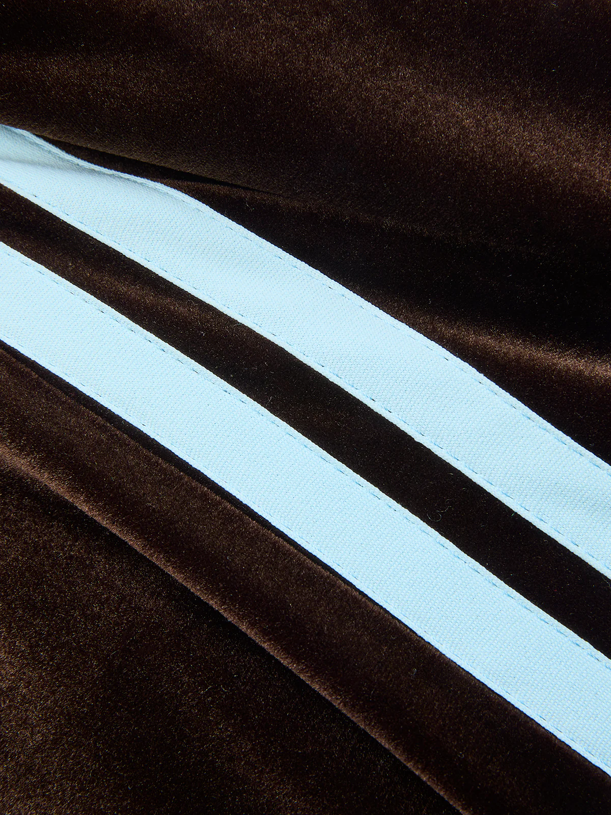 Side Striped Velvet Wide-Leg Pants - Image 5