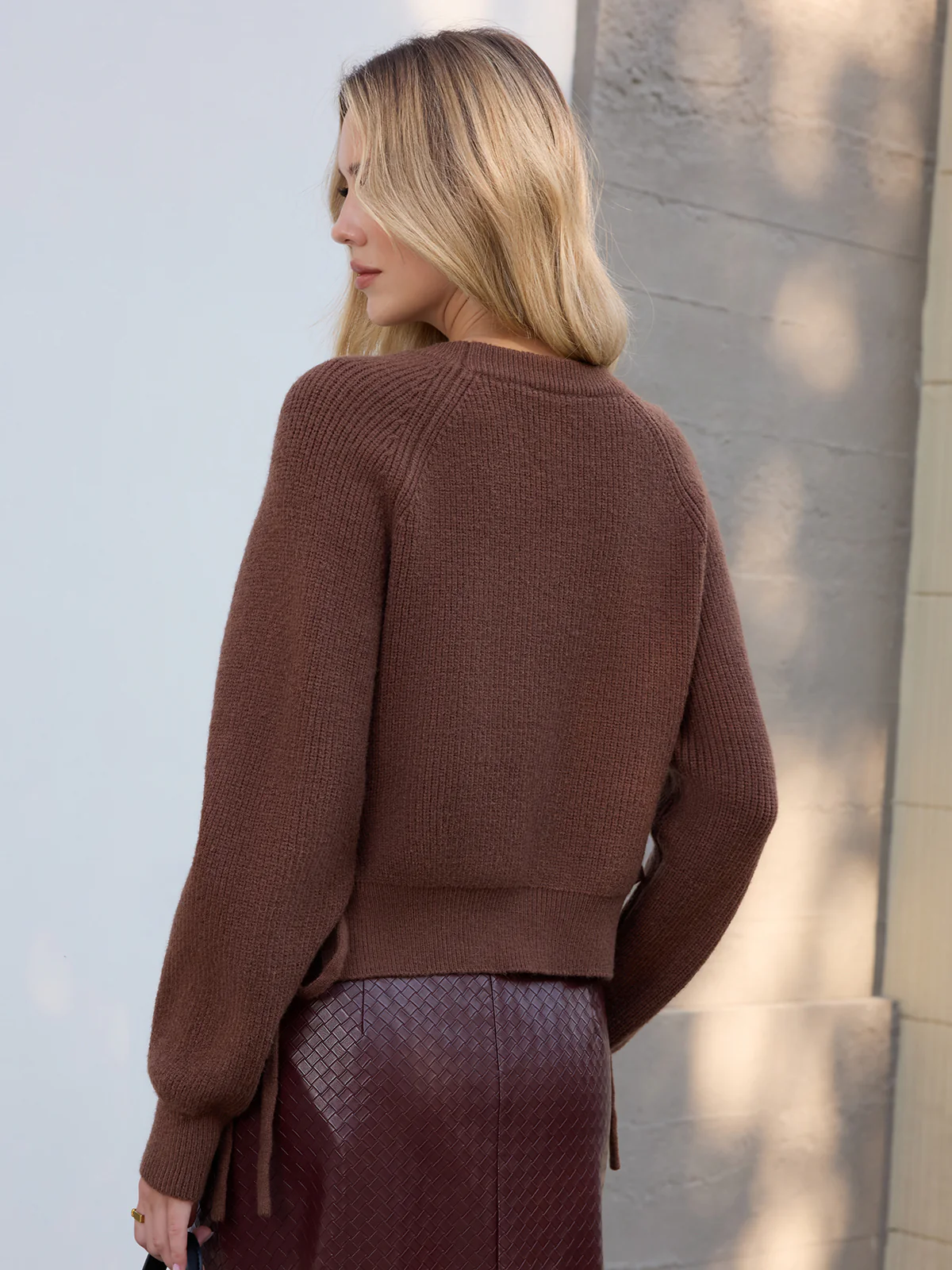 Side Tie Loose Knit Top - Image 6