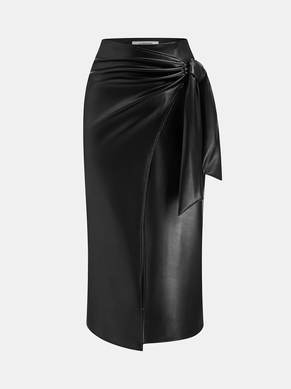 Sleeveless Bodysuit and Faux Leather Skirt Set - Image 5