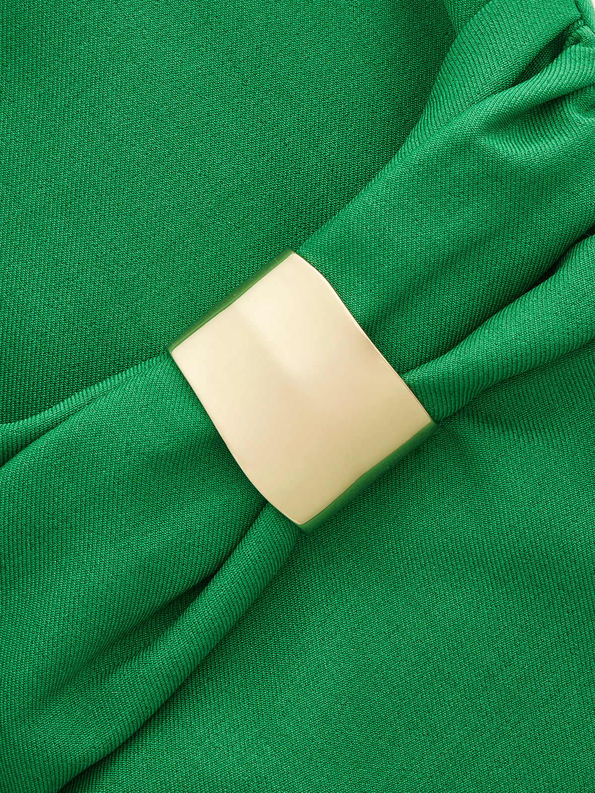 Sleeveless Buckle Waist Mini Dress - Image 4