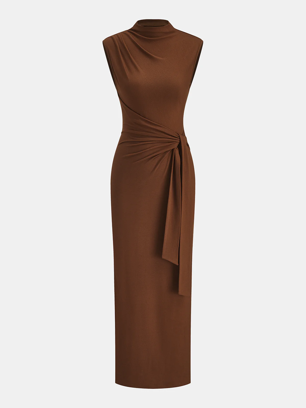 Sleeveless Knot-Waist Maxi Dress - Image 2