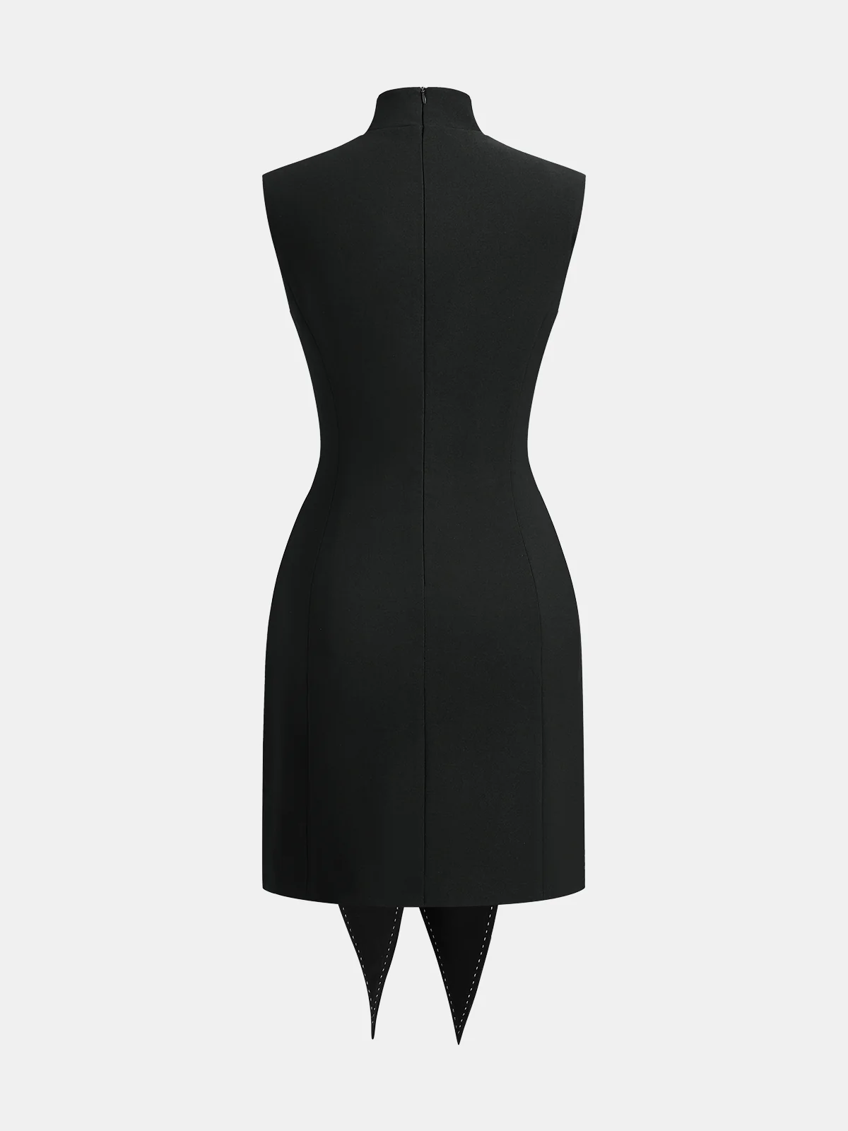 Sleeveless Knot-Waist Mini Dress - Image 2