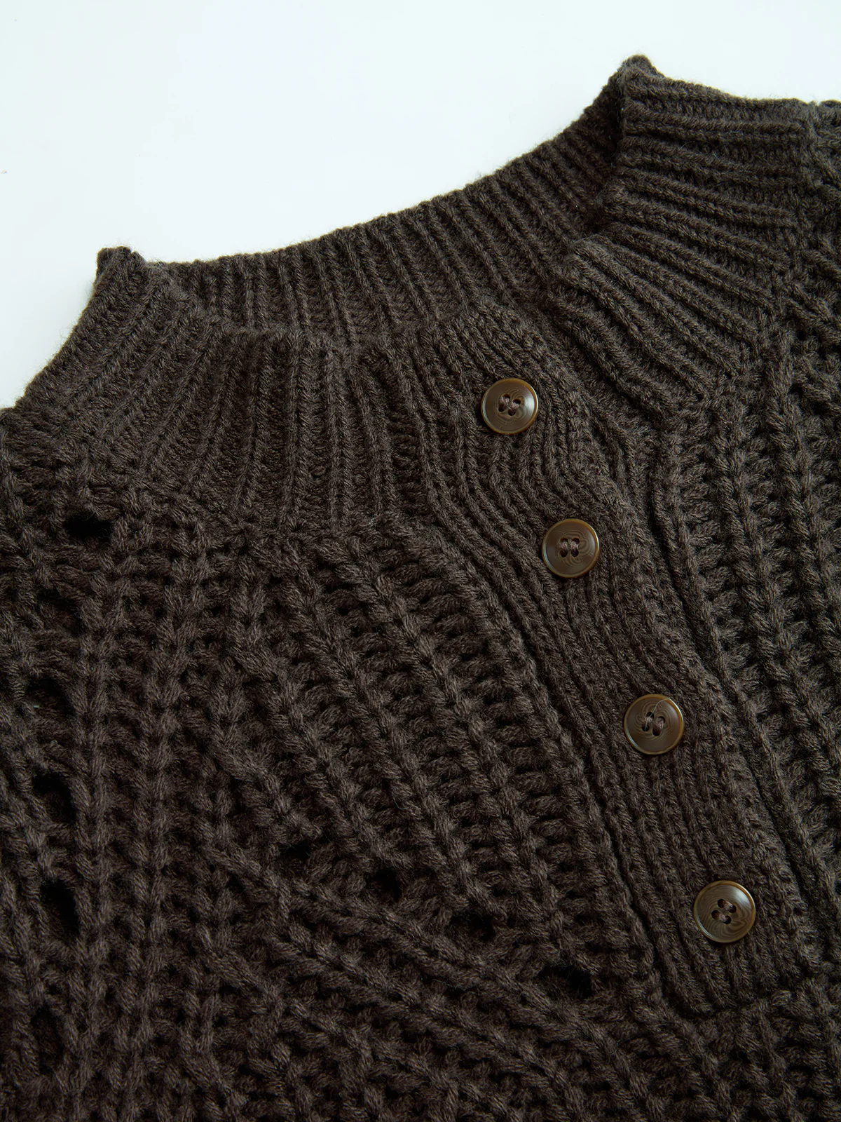 Tie-Waist Button-Front Knit Sweater - Image 3