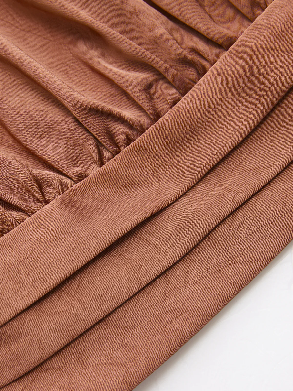 Tie-Waist Satin Wrap Cropped Blouse - Image 4