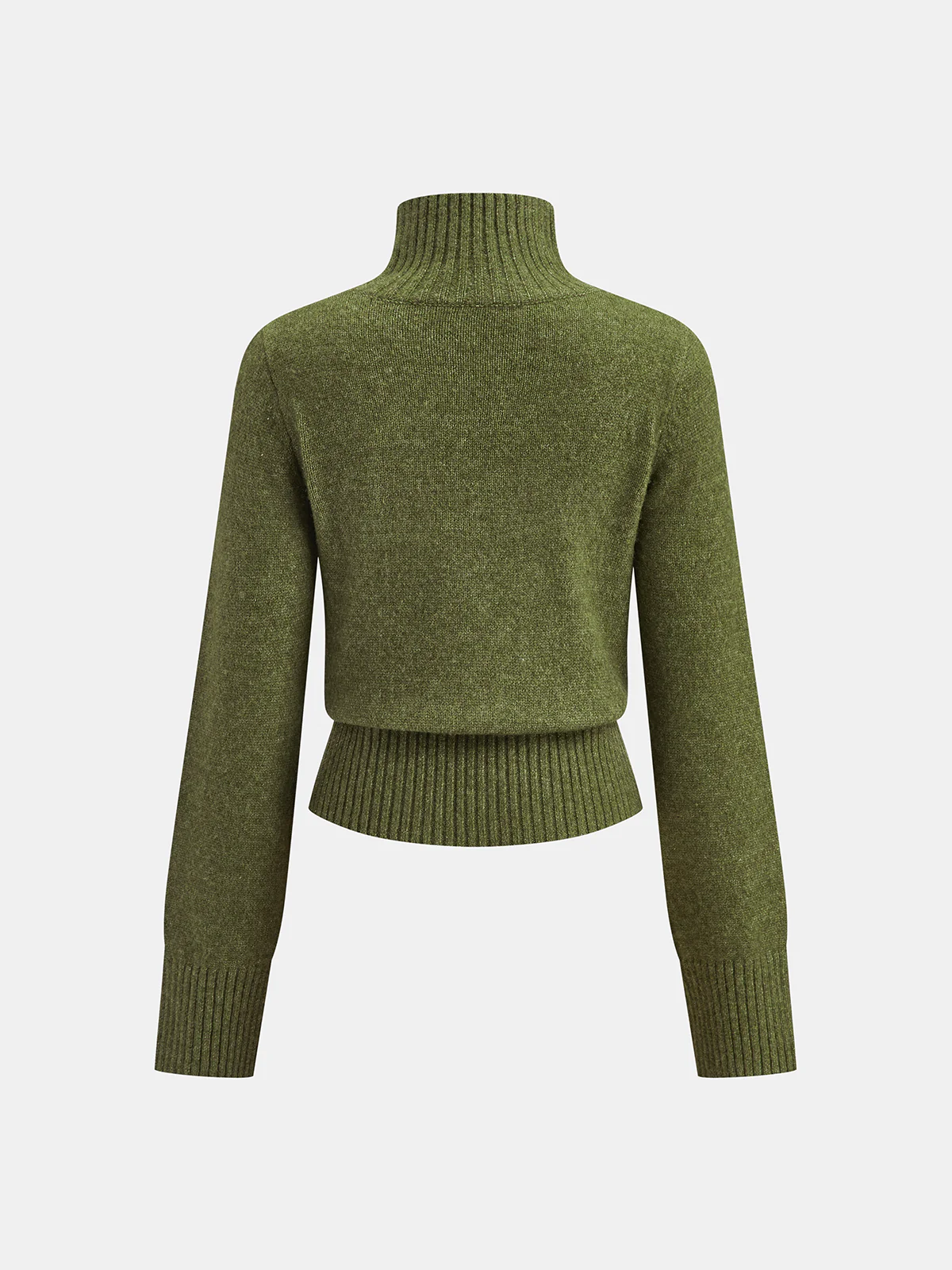 Turtleneck Knit Cardigan & Pencil Skirt Set - Image 3