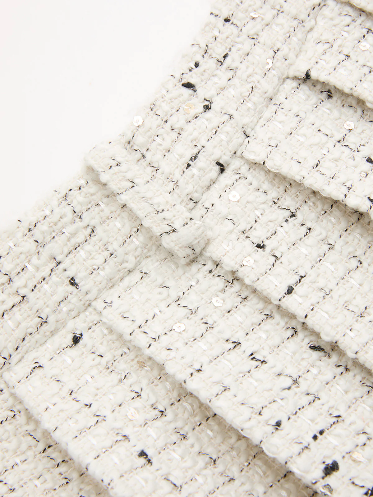 Tweed Pleated Mini Skirt - Image 4