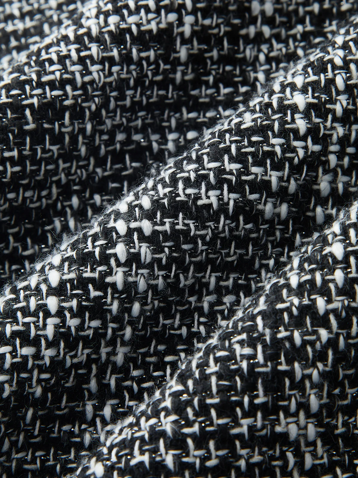 Tweed V-Neck Sleeveless Vest - Image 3