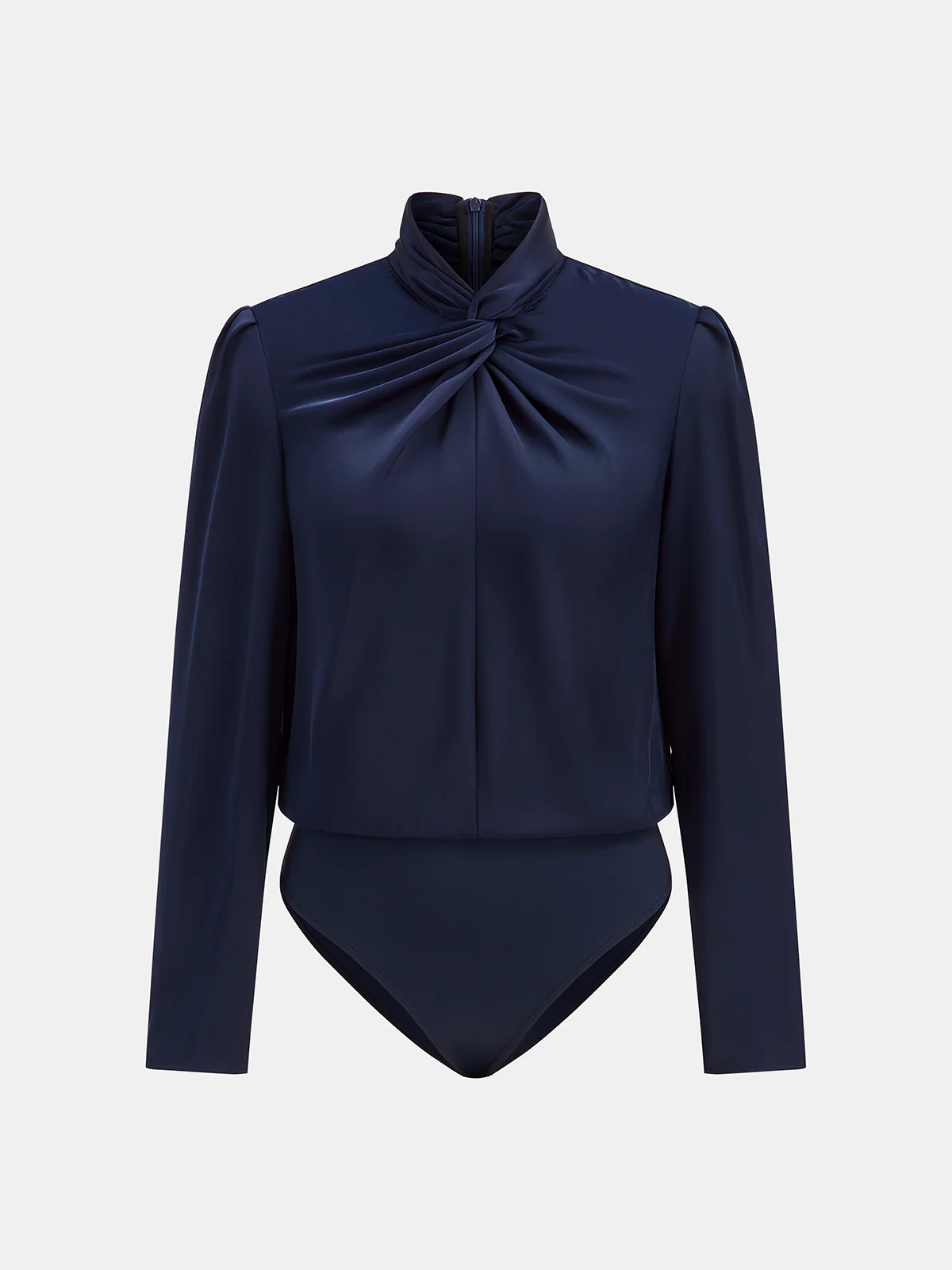Twisted Satin Bodysuit & Ruffle Maxi Skirt Set - Image 2