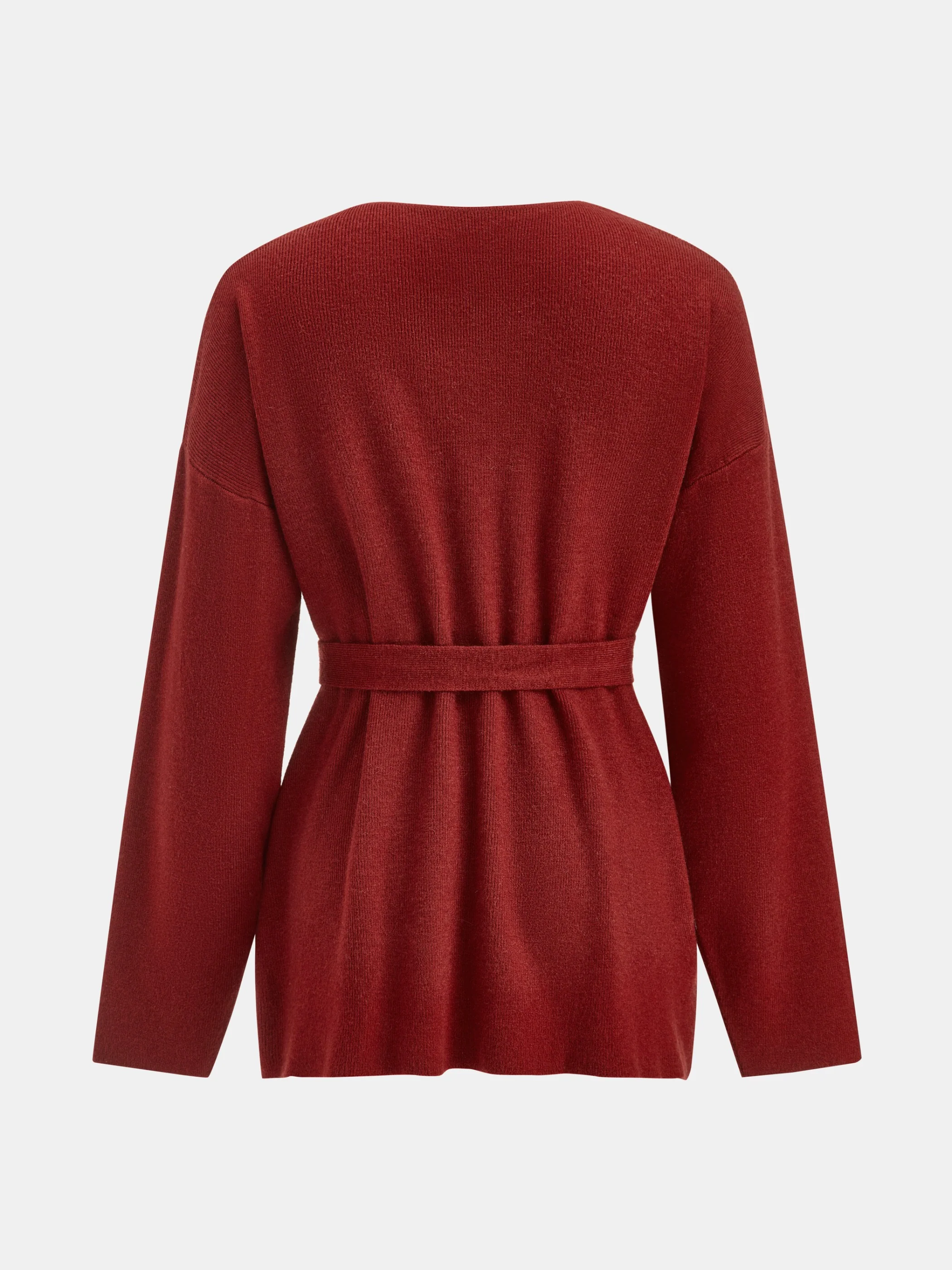 V-Neck Belted Sweater - Image 2