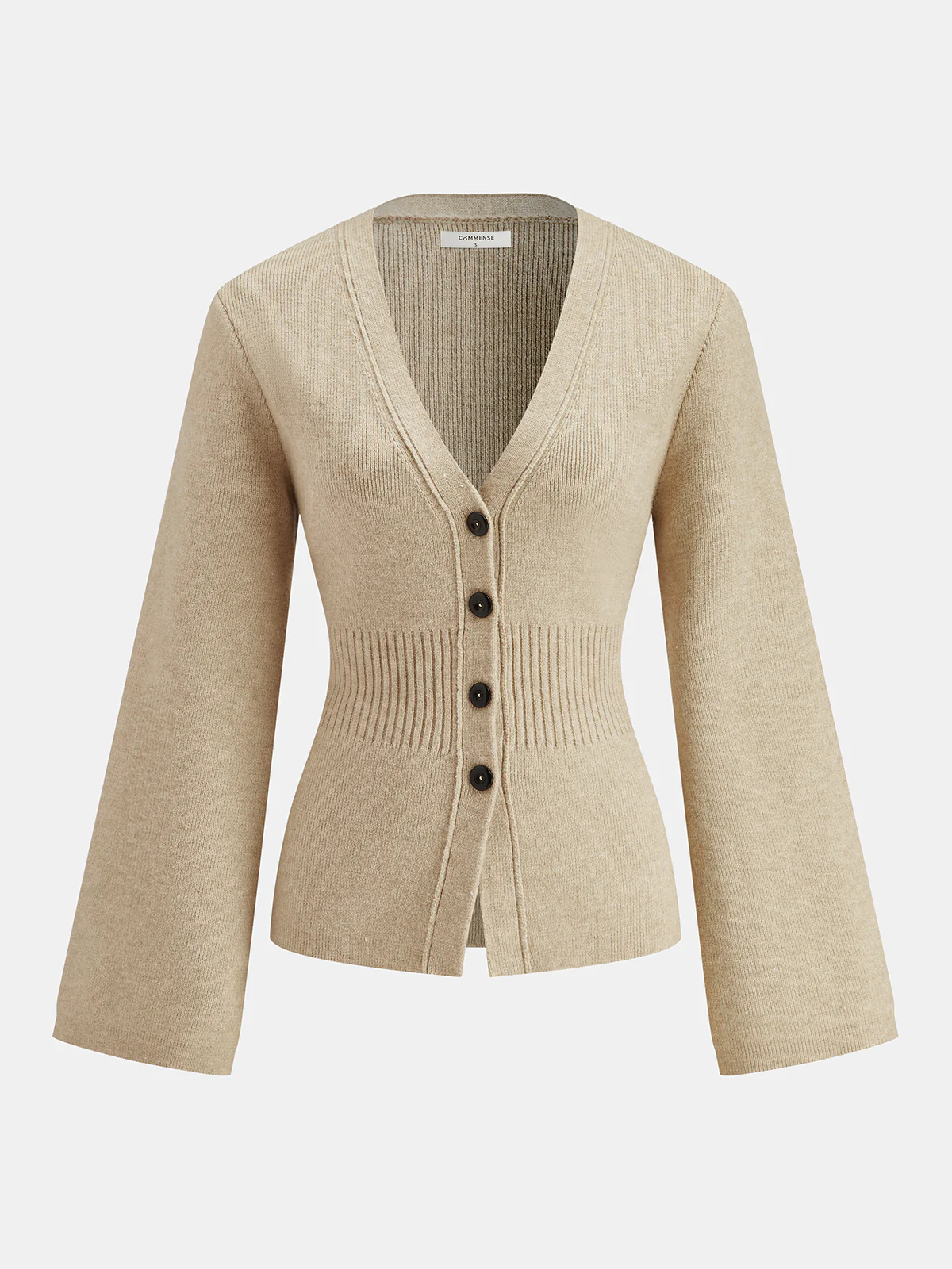 V-Neck Buttoned Slim Cardigans