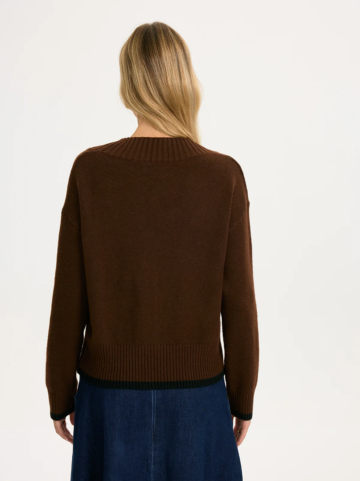 V-Neck Loose Knit Sweater - Image 6