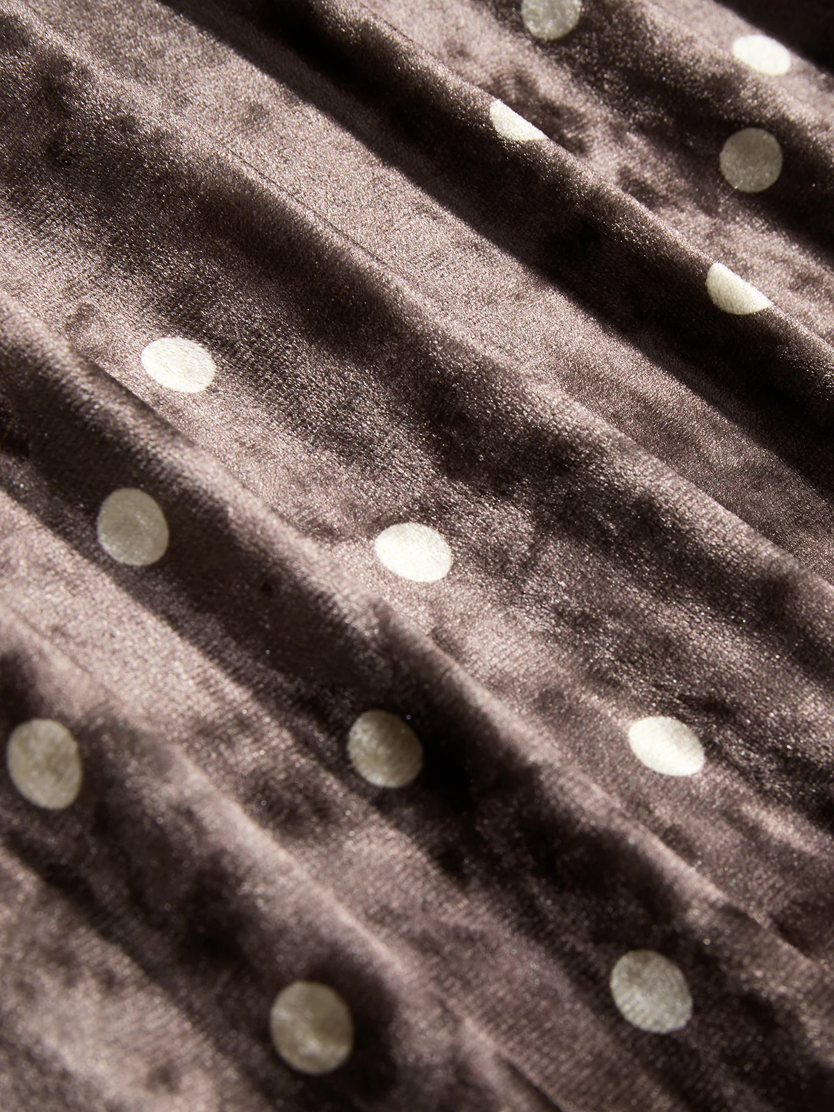 Velvet Polka Dot Lace-Trim Cami Midi Dress - Image 3