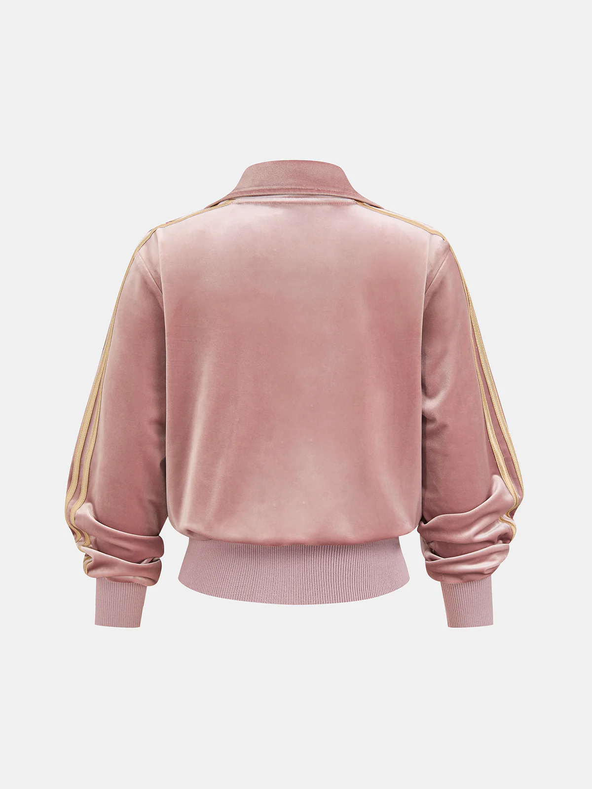 Velvet Striped Zip-Front Jacket - Image 3