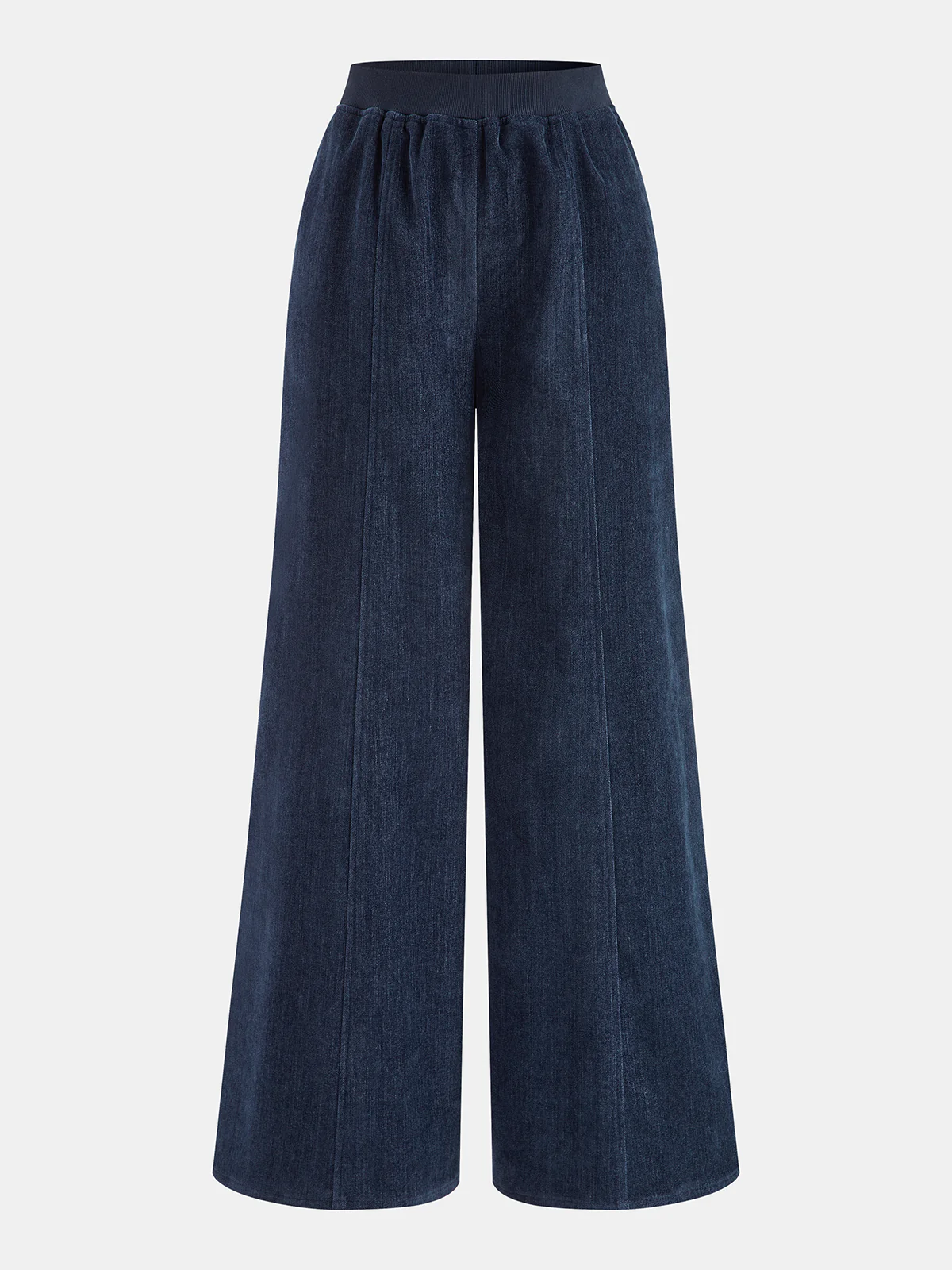 Velvet Zip-Up Jacket & Wide-Leg Pants Set - Image 4