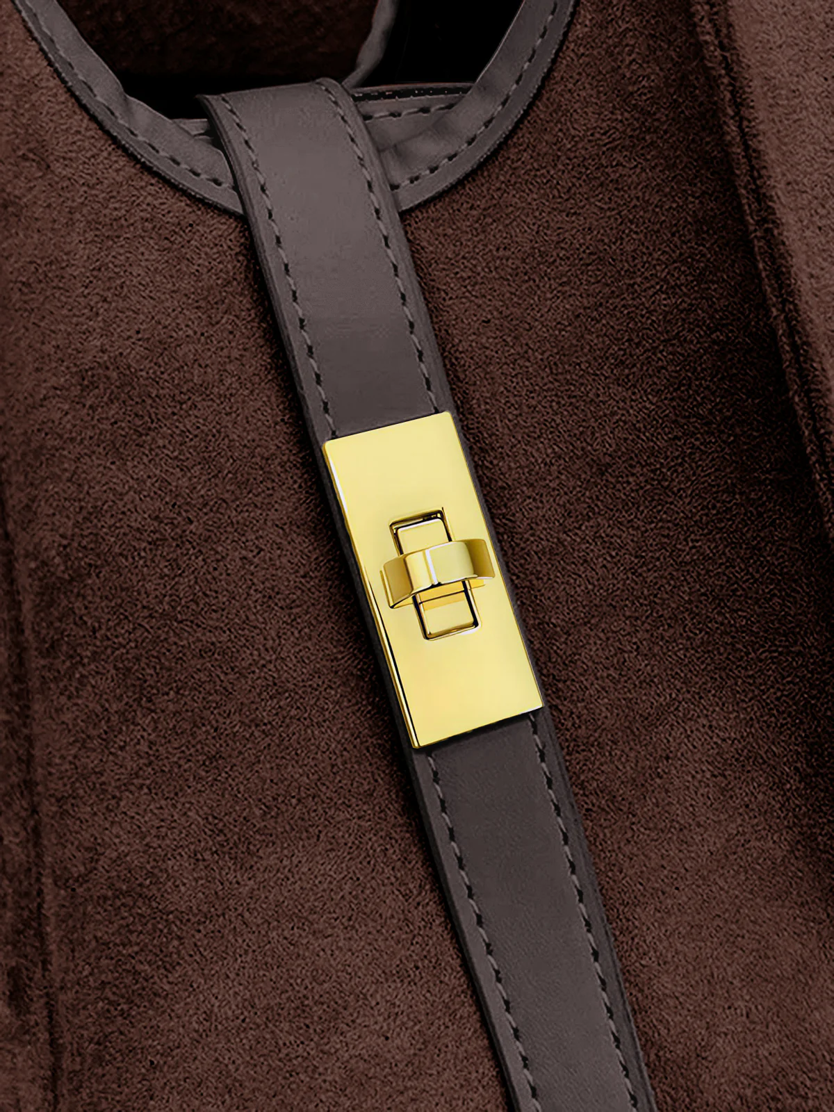 Vintage-Inspired Suede Top-Handle Bag - Image 3