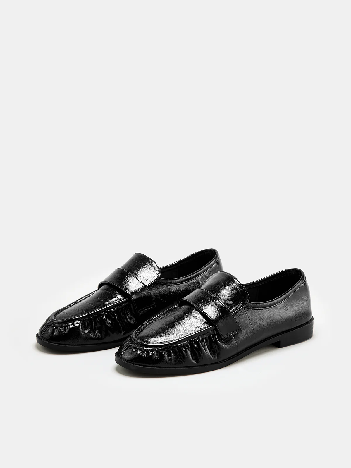 Vintage Ruched Vamp Loafers - Image 2