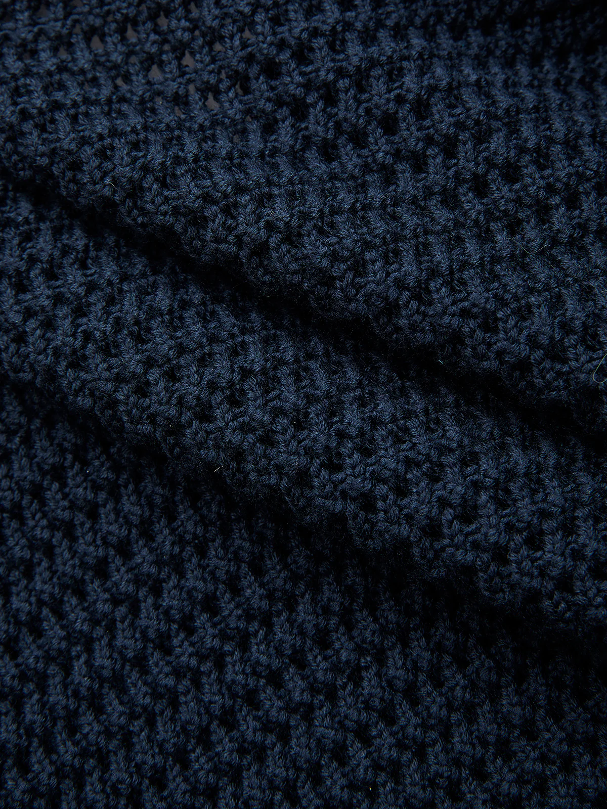 Waffle-Knit Off-Shoulder Zip-Front Top - Image 3