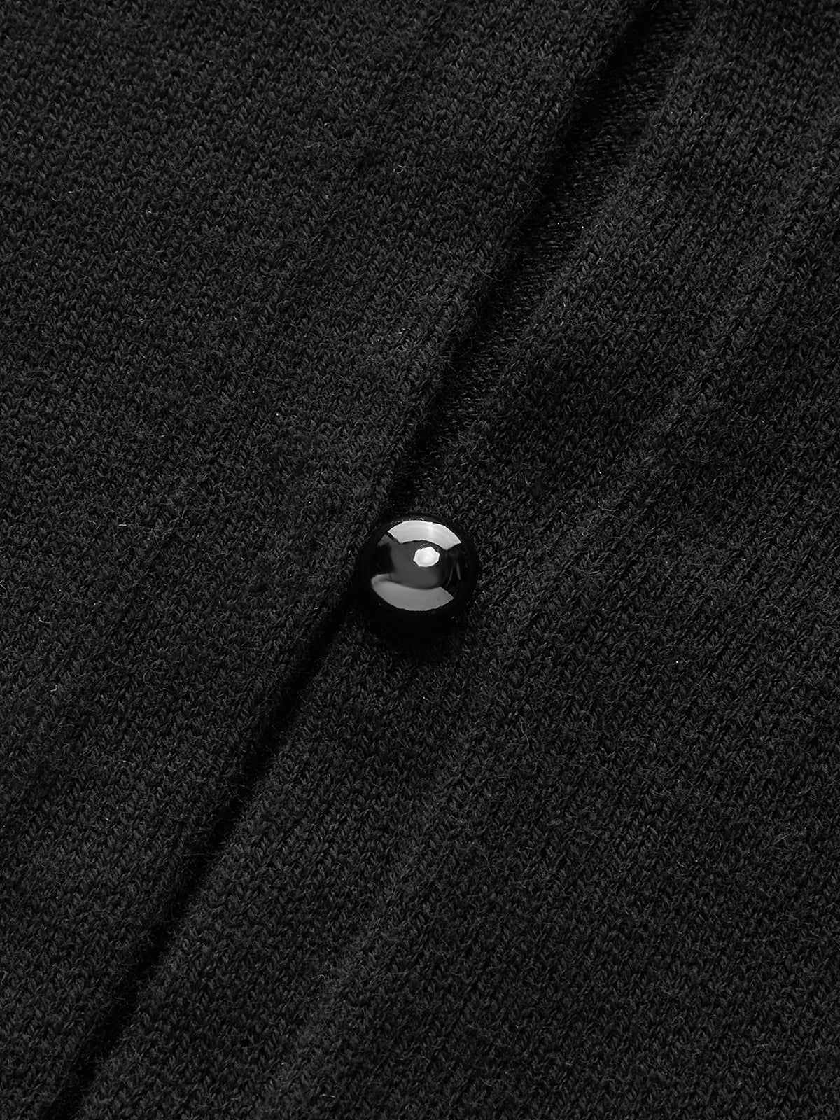 Wool Blend Buttoned Balloon Sleeve Cardigan - Image 4