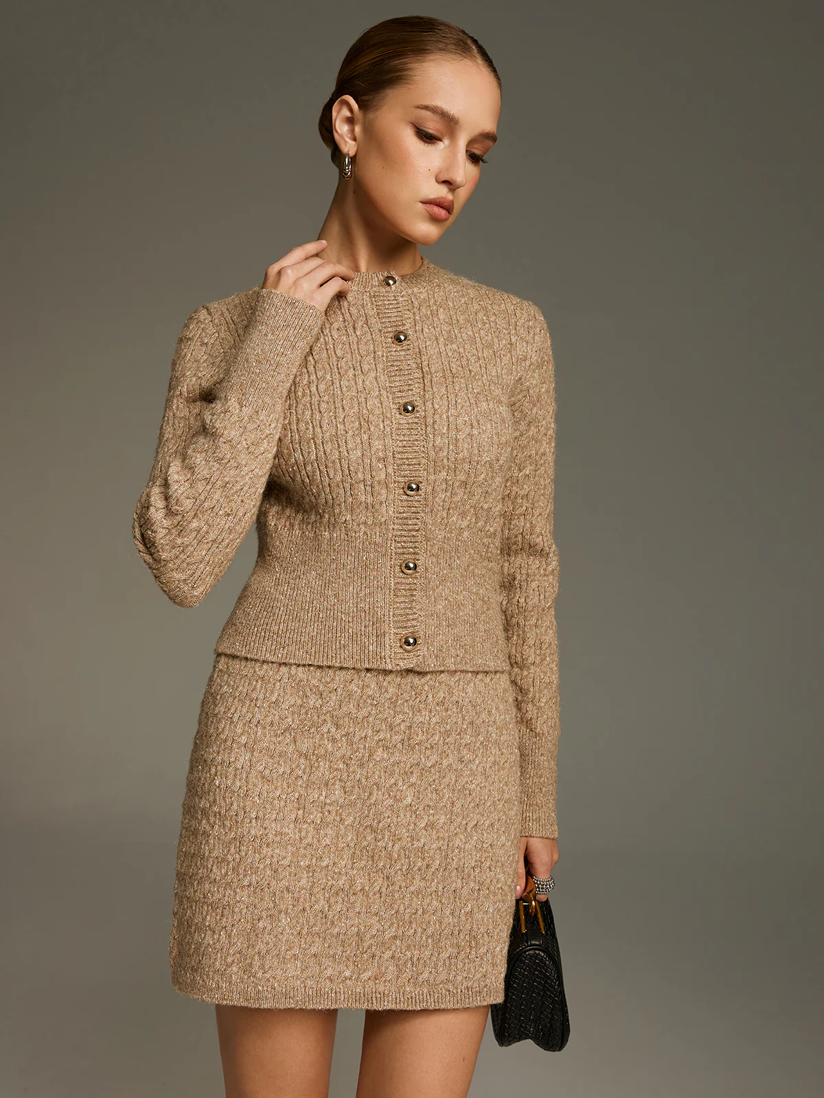 Wool-Blend Cable-Knit Co-ord Set - Image 2