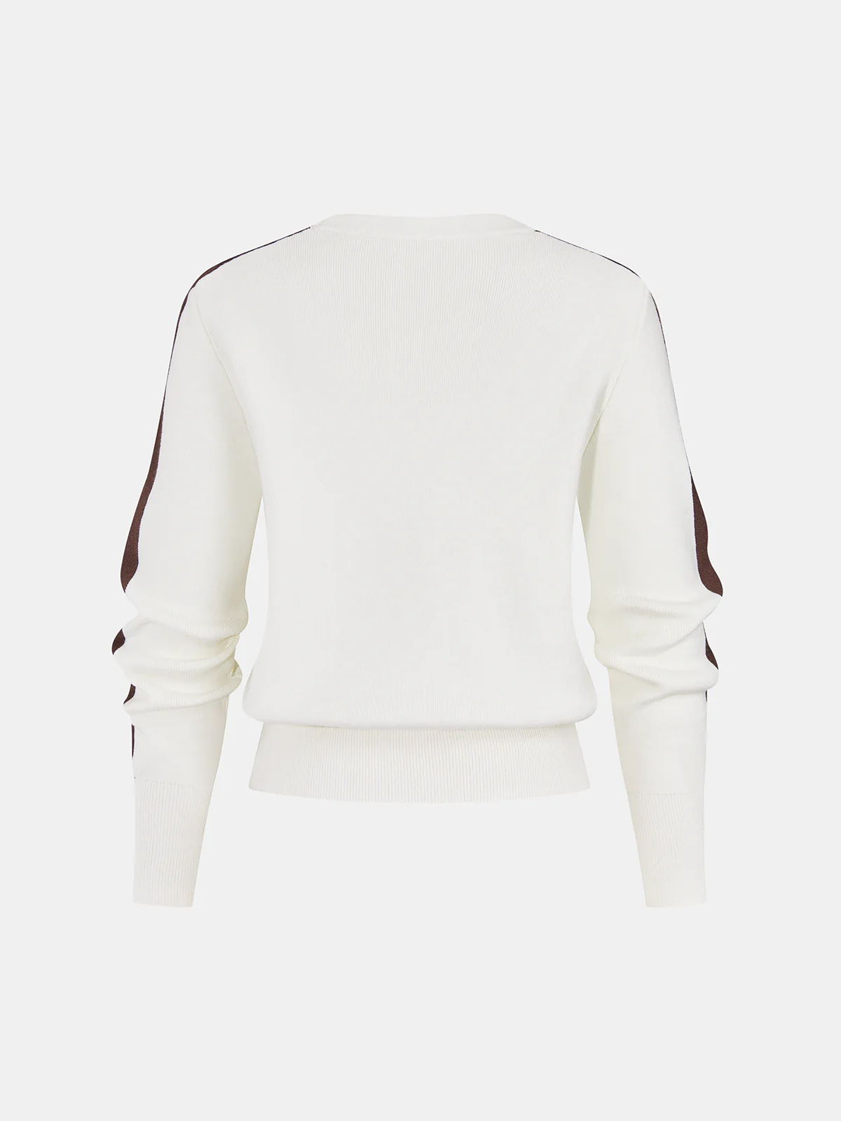 Wool-Blend Contrast-Stripe Crew Neck Sweater - Image 2