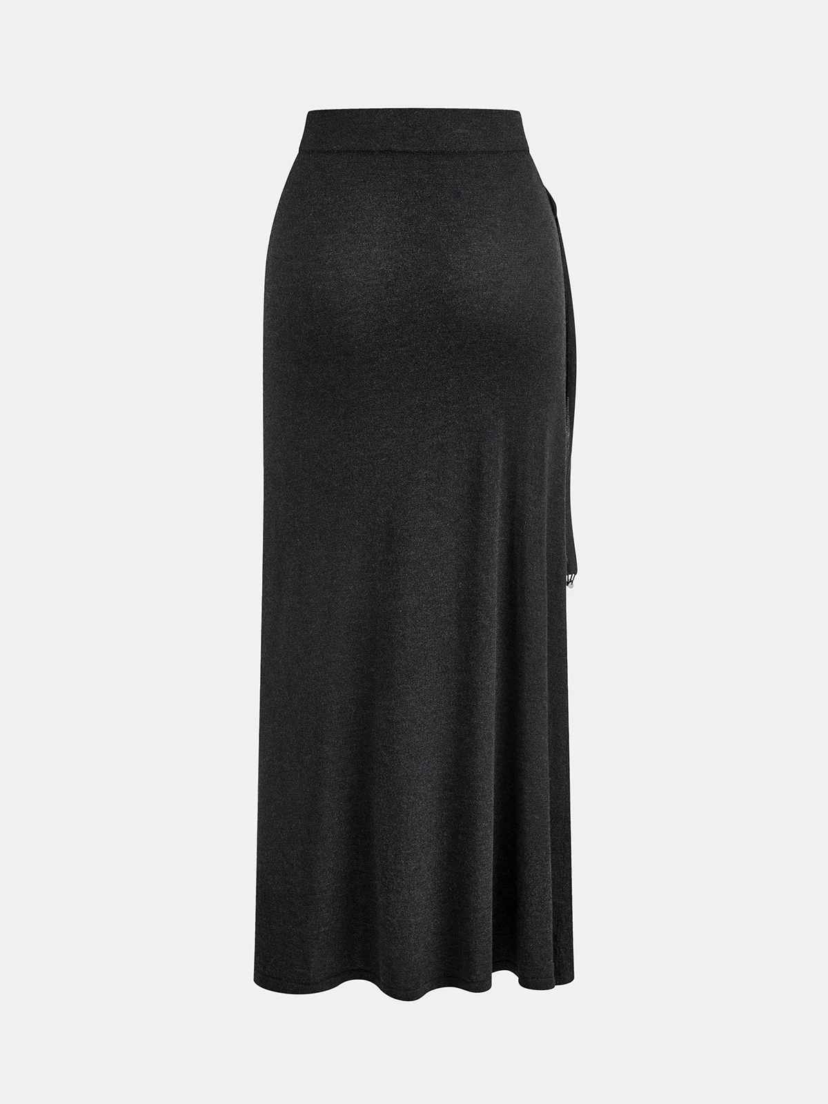 Wool Blend Embellished Ruched Skirt - Image 2