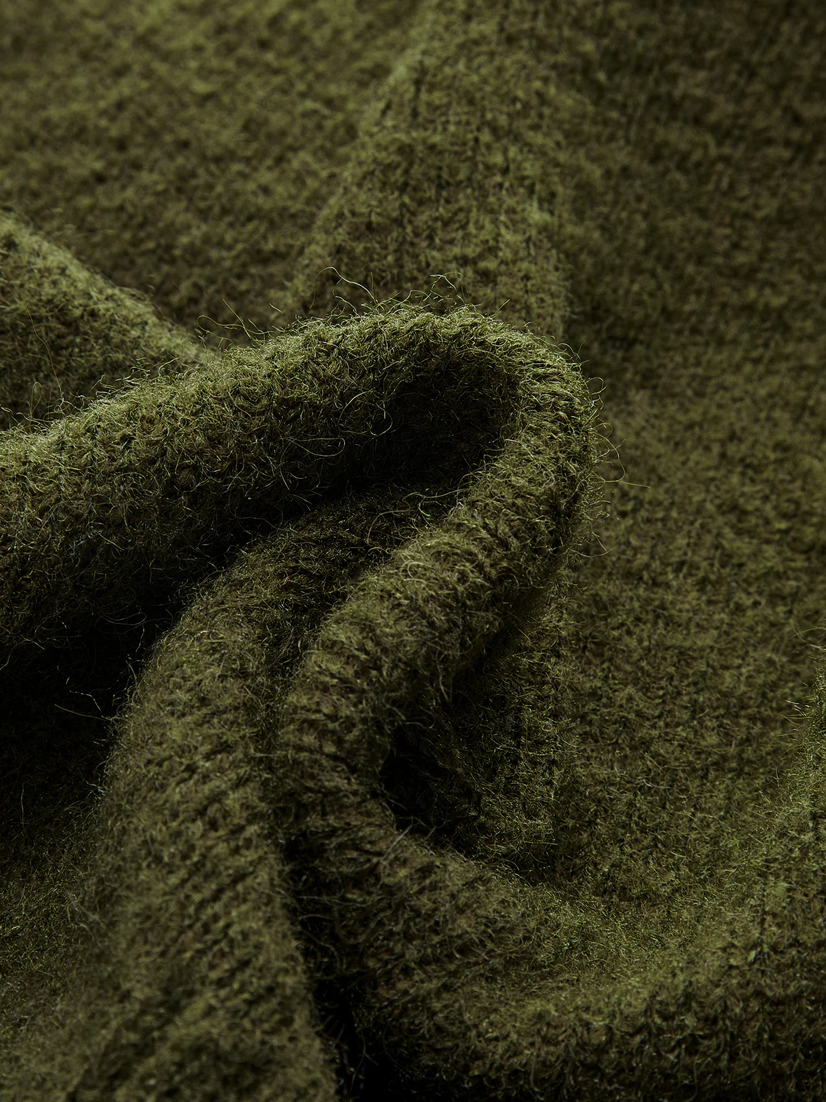Wool Blend Wrap V-Neck Sweater - Image 3