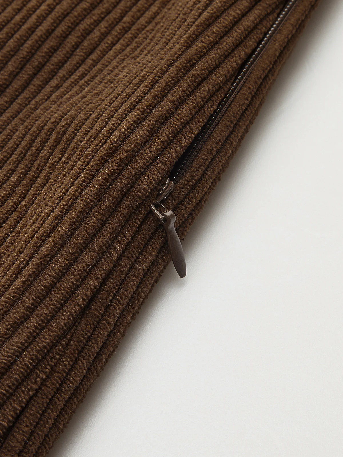 Zipper Detail Corduroy Wide-Leg Pants - Image 5