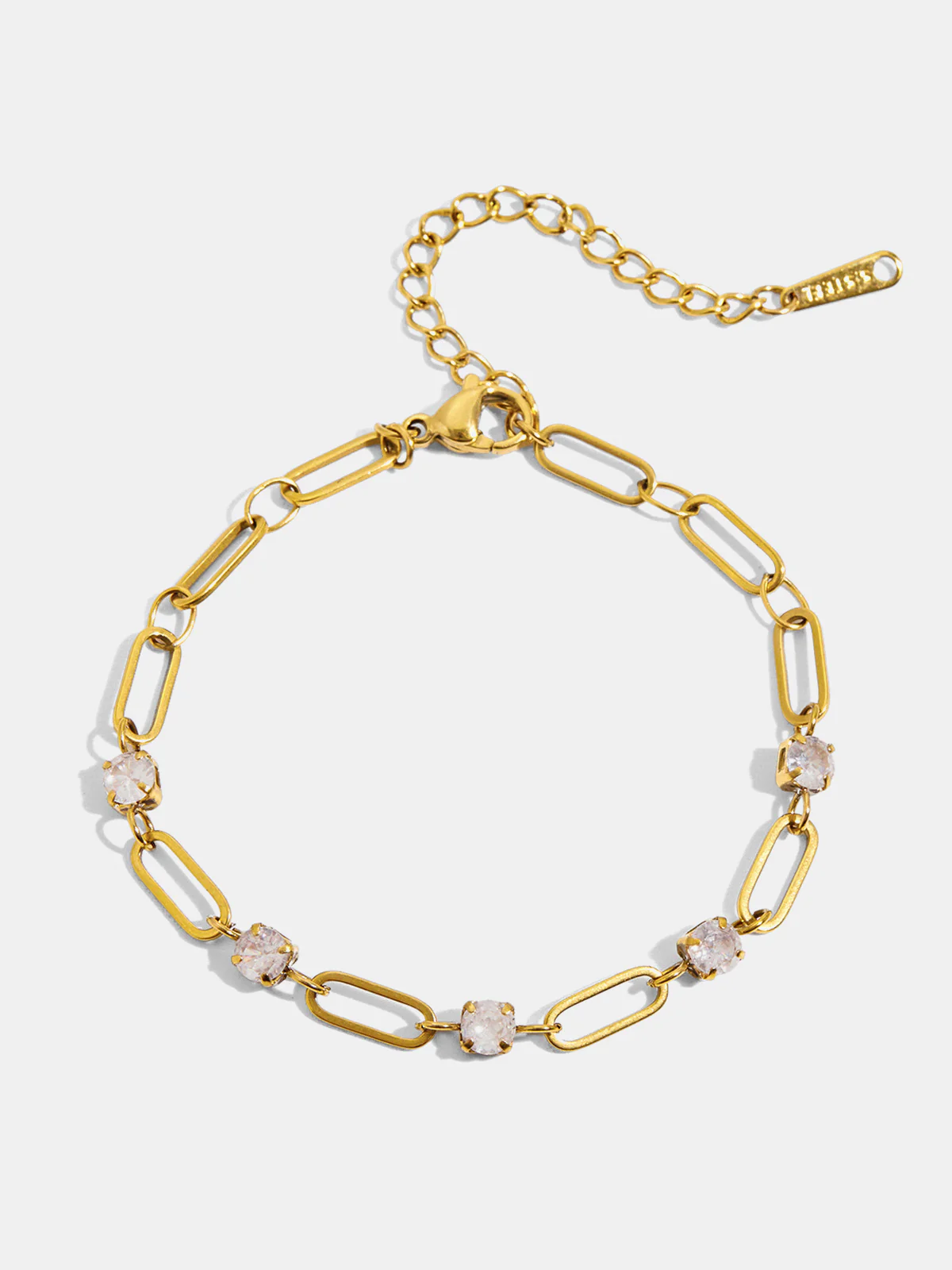 Zircon Accent Link Bracelet